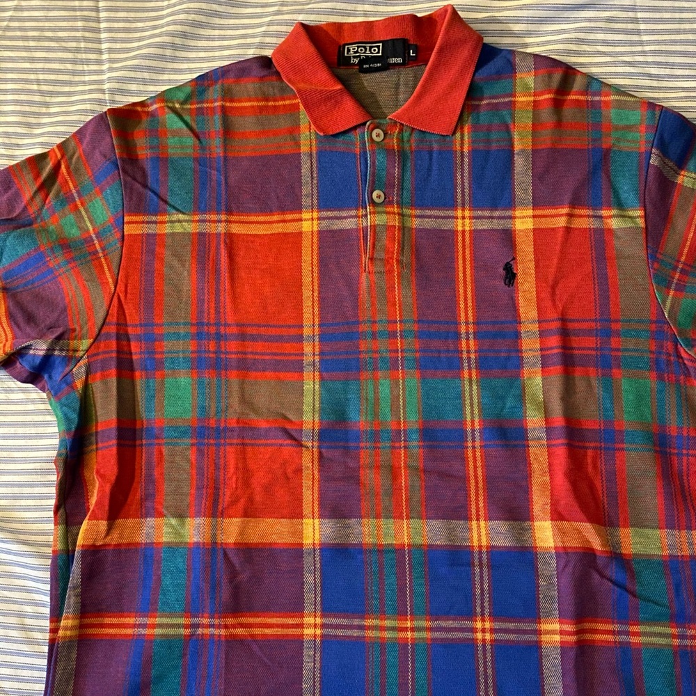 Multicolored plaid Ralph Lauren Polo shirt